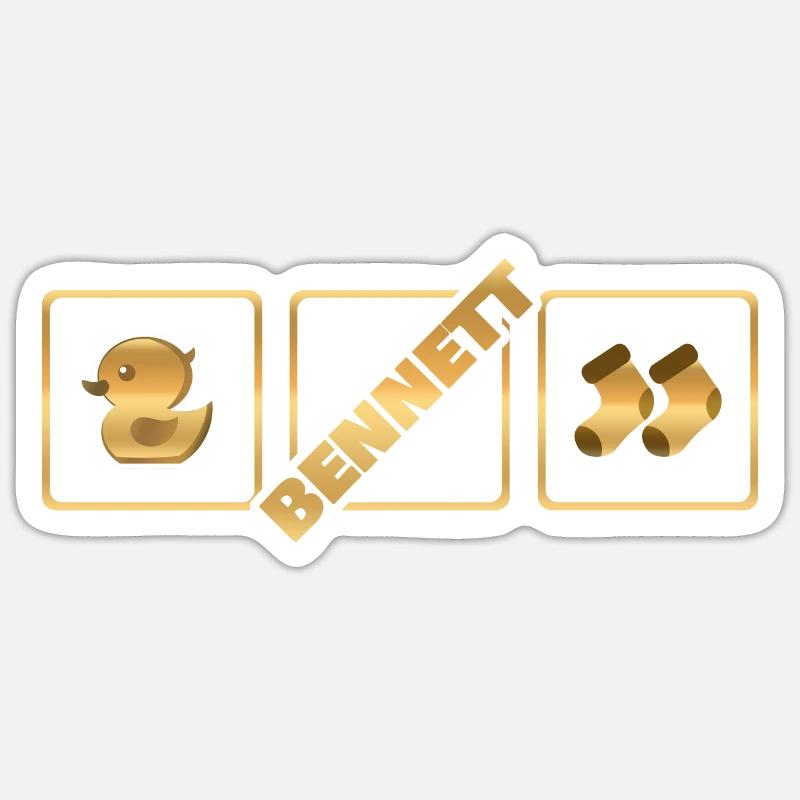 Bennett en tant que naissance - Sticker taille S (10 x 10 cm) - blanc mat