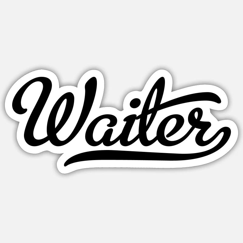 Waiter Sticker size S (10 x 10 cm)