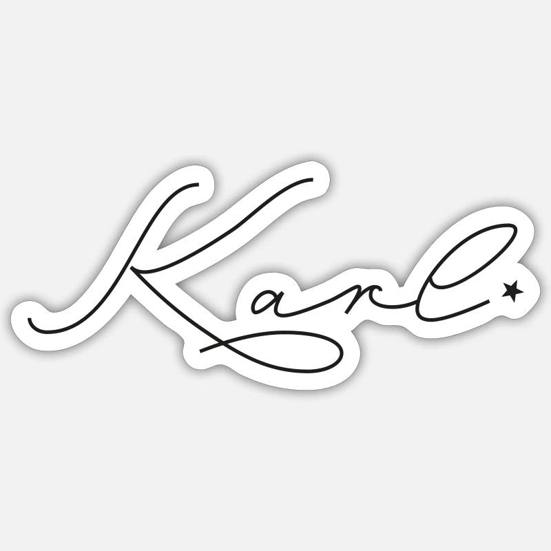 Name: Karl - Sticker size S (10 x 10 cm) - white matte