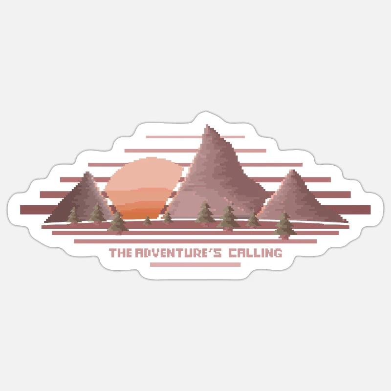 The adventure's calling - Sticker size S (10 x 10 cm) - white matte
