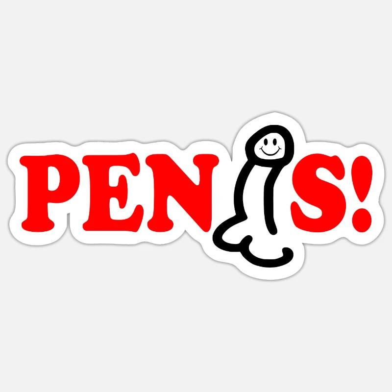 Penis - Sticker size S (10 x 10 cm) - white matte