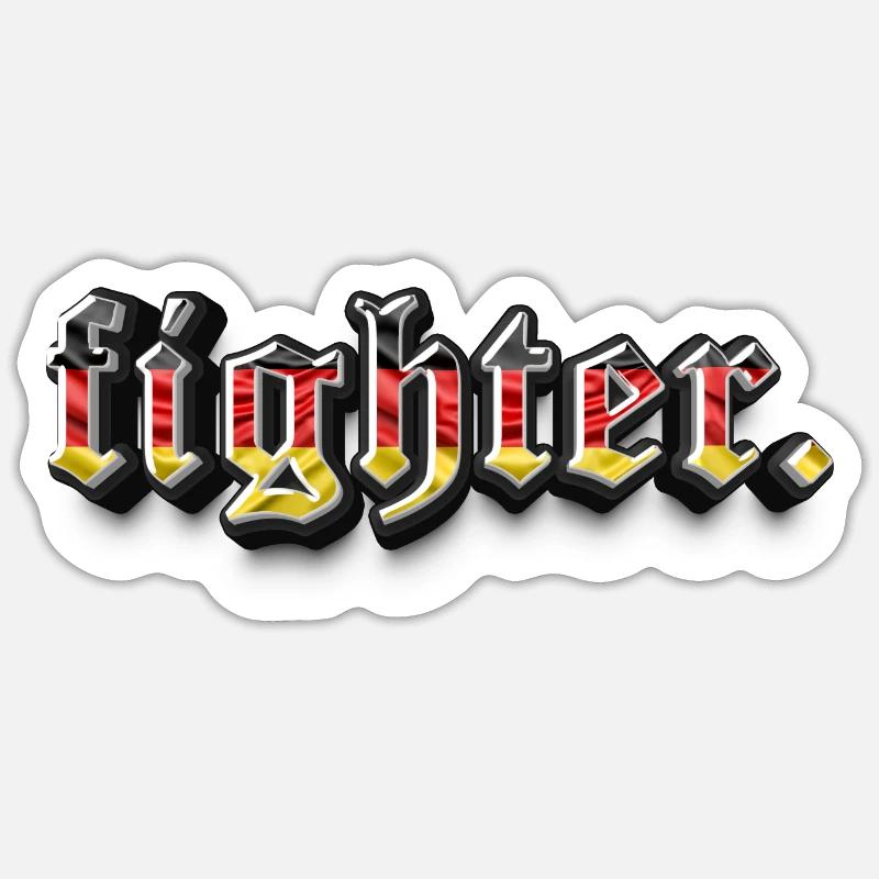 fighter. Deutschland Sticker Größe S (10 x 10 cm)