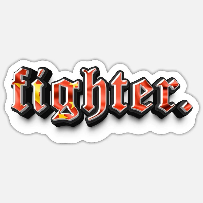fighter. China Sticker size S (10 x 10 cm)