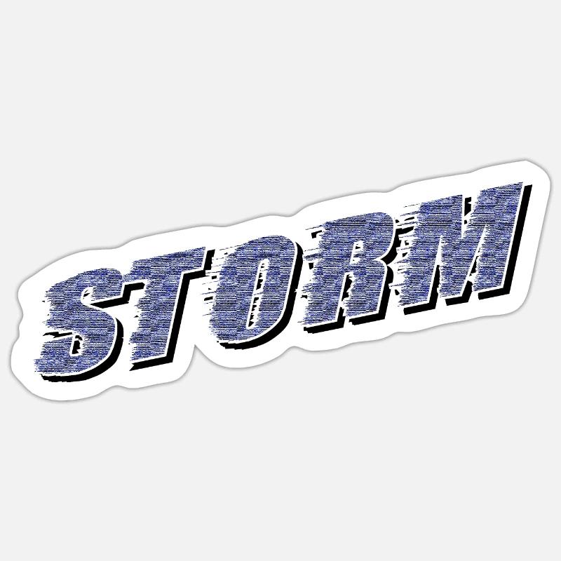 Réclamation STORM | Lettrage tempête - Sticker taille S (10 x 10 cm) - blanc mat
