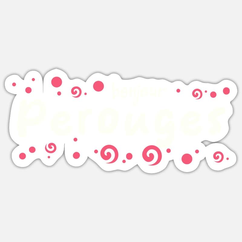 Pérouges - Sticker Größe S (10 x 10 cm) - Mattweiß