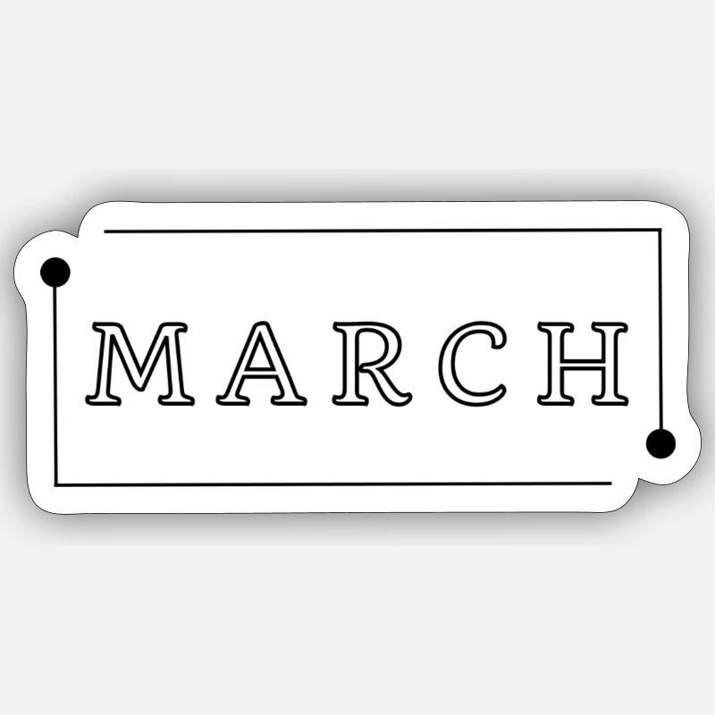 march - Sticker Größe S (10 x 10 cm) - Mattweiß