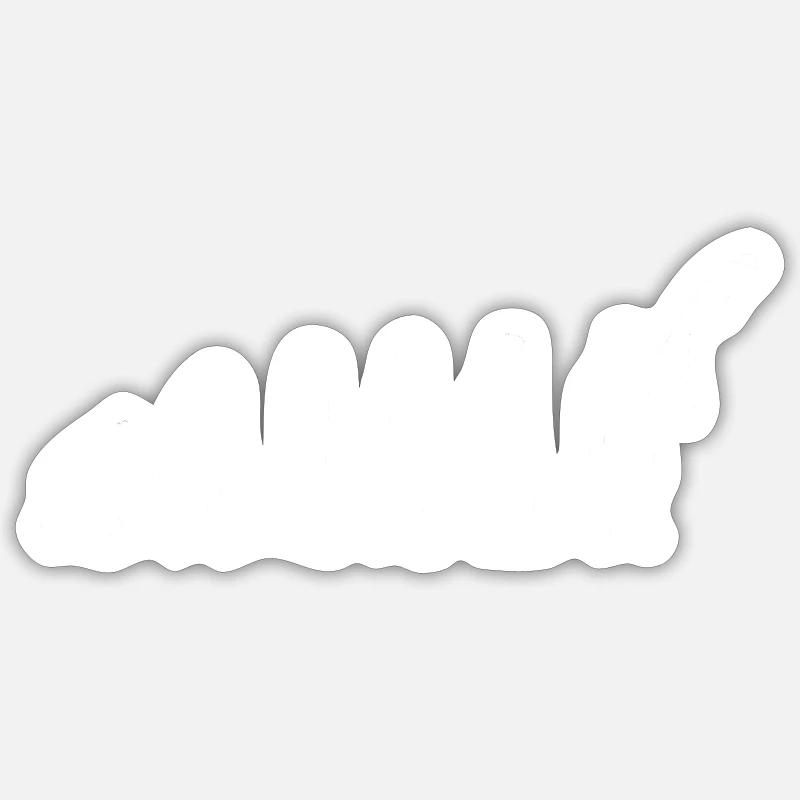 Evolution Angler weiß Sticker Größe S (10 x 10 cm)