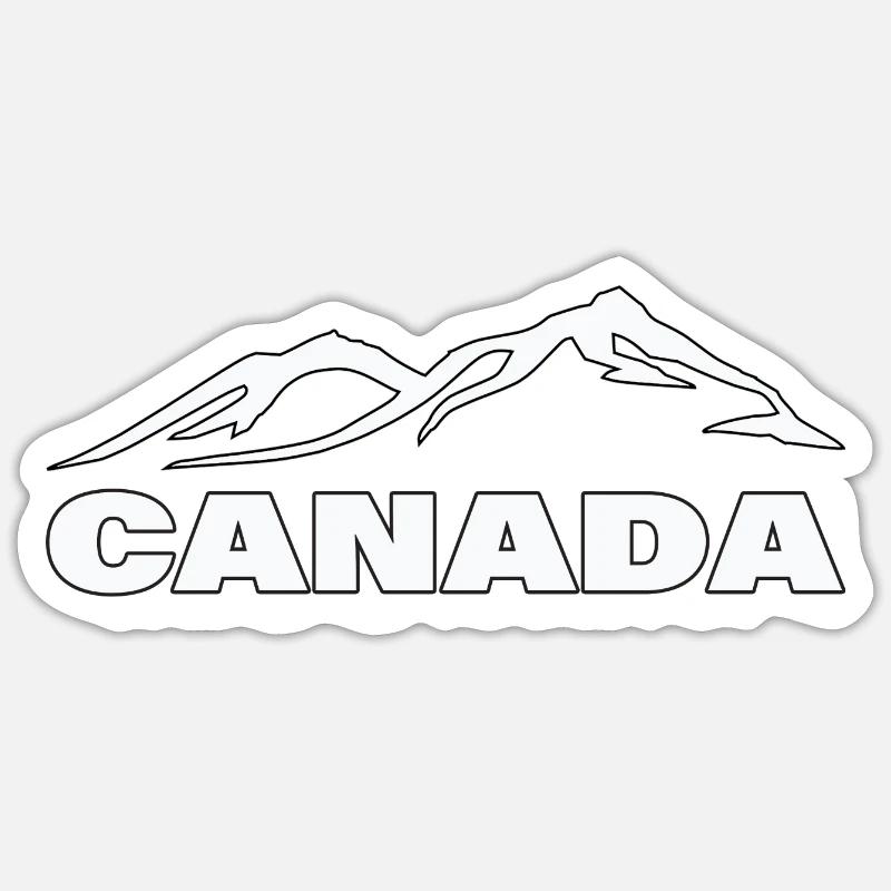 CANADA - Sticker Größe S (10 x 10 cm) - Mattweiß