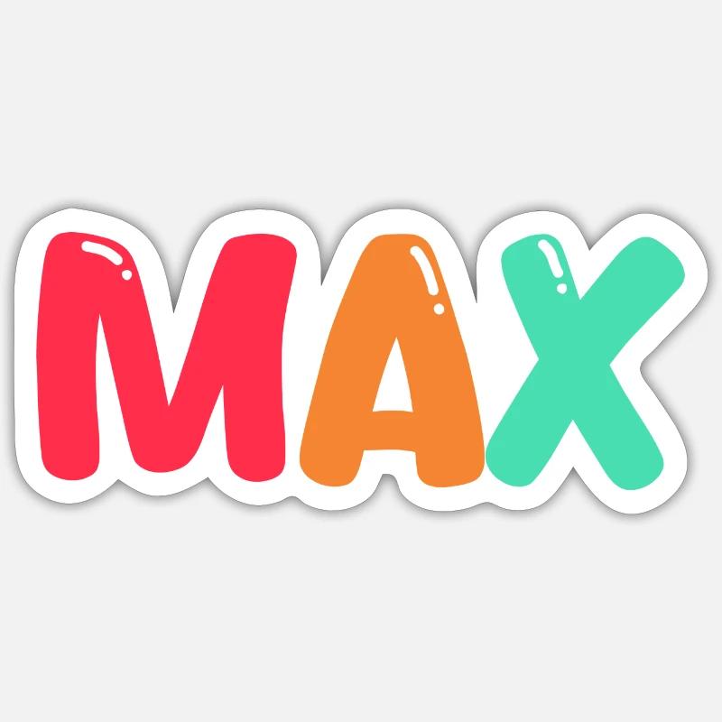 Nom - Max Sticker taille S (10 x 10 cm)
