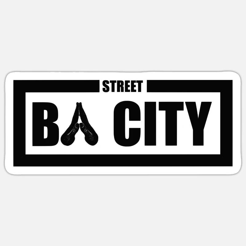 BACity - Sticker Größe S (10 x 10 cm) - Mattweiß