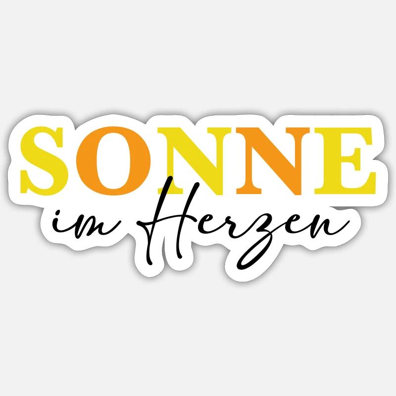 sonne Sticker Größe S (10 x 10 cm)
