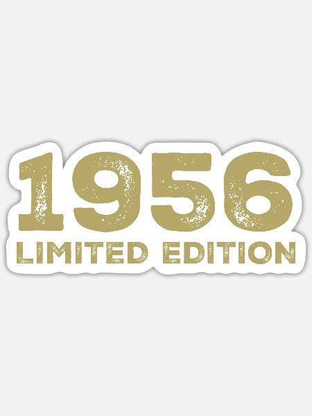 Geburtstagsgeschenk Jahrgang 1956 Jahrgang 1956 - Sticker Größe S (10 x 10 cm) - Mattweiß