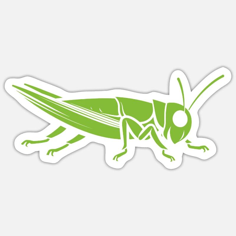 Grasshopper - Sticker size S (10 x 10 cm) - white matte