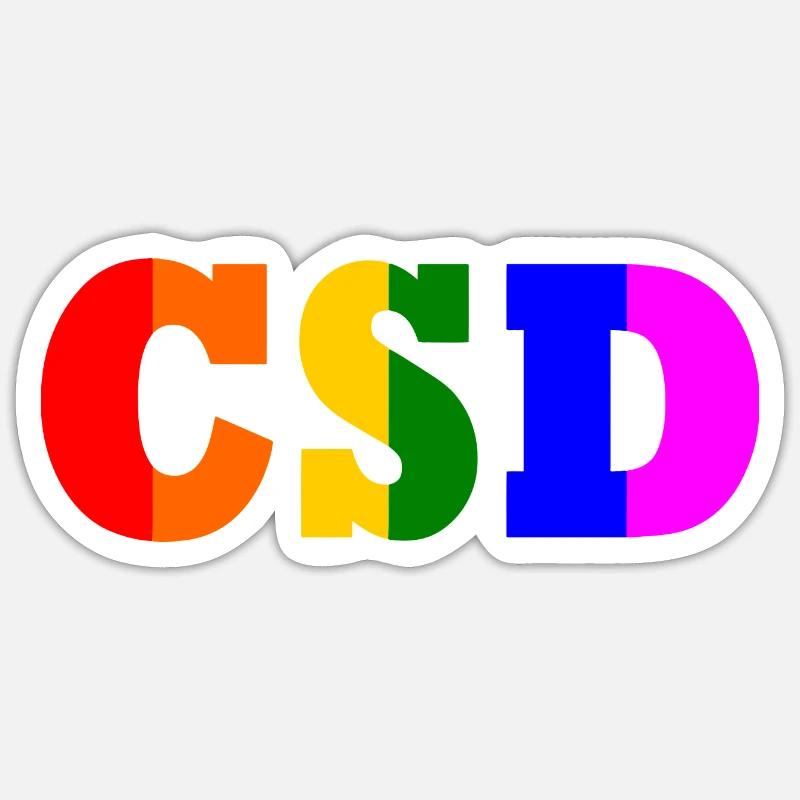 Csd - Sticker size S (10 x 10 cm) - white matte