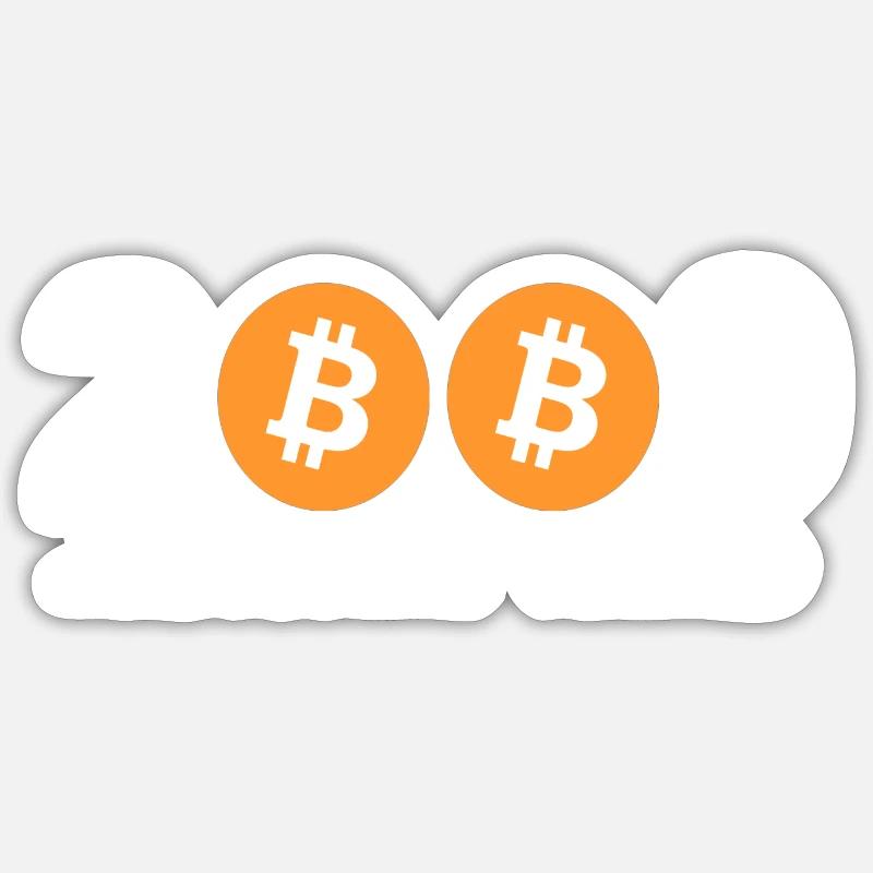 bitcoin 2009 January third Sticker size S (10 x 10 cm)