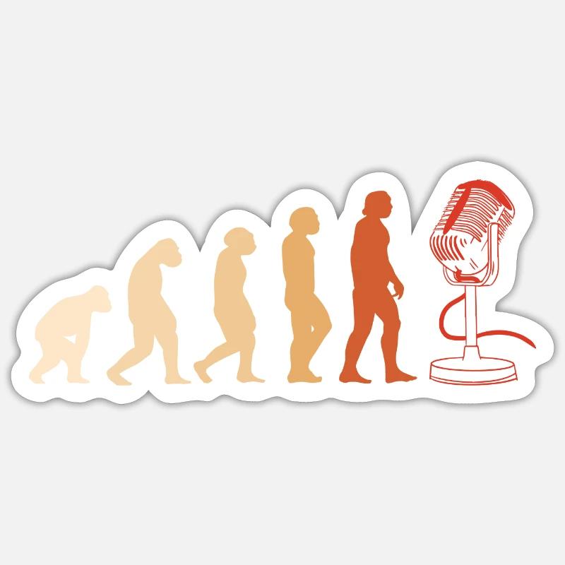 Singer Evolution Singing - Sticker size S (10 x 10 cm) - white matte