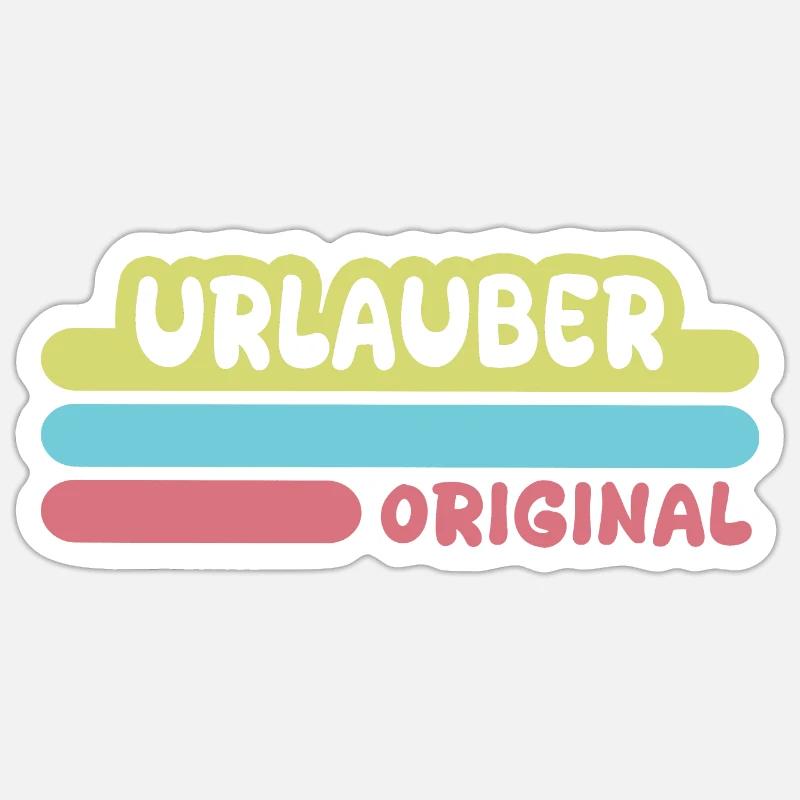 Urlauber Sticker Größe S (10 x 10 cm)