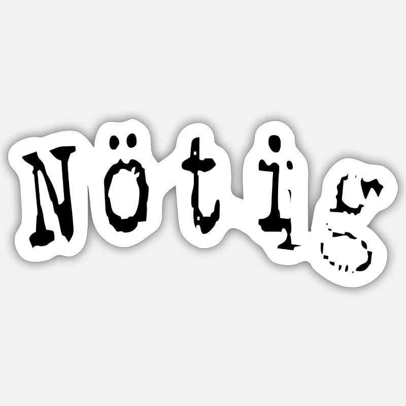 Necessary - Sticker size S (10 x 10 cm) - white matte