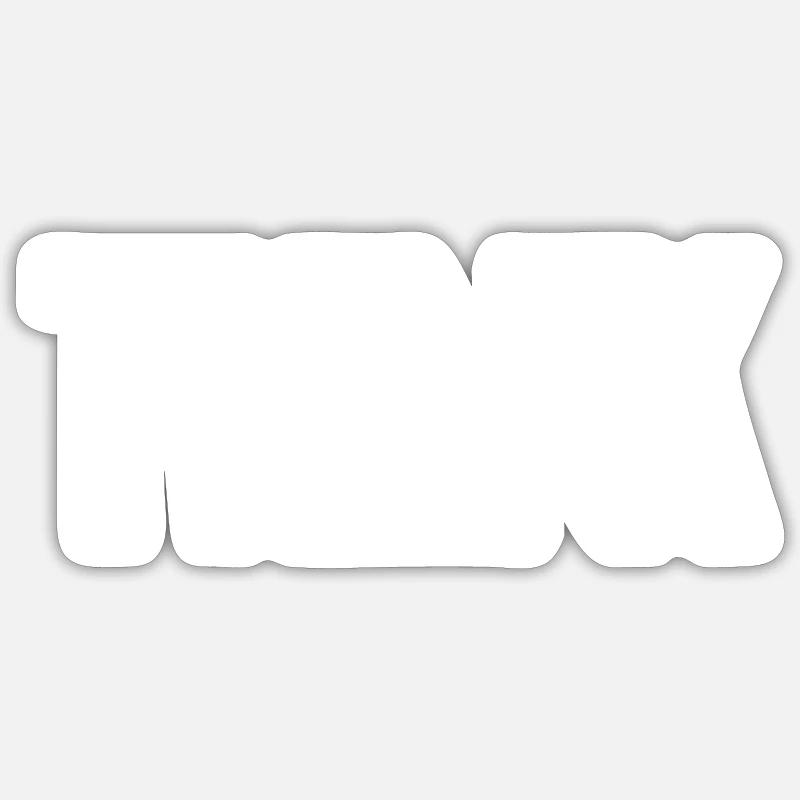 Think - Sticker size S (10 x 10 cm) - white matte