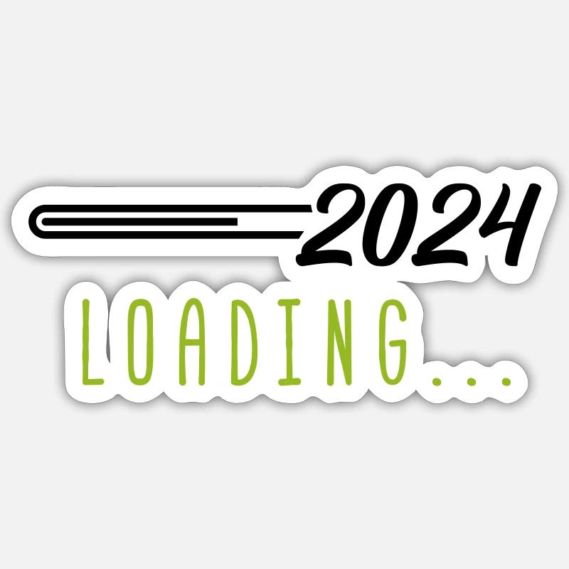 2024 loading - Sticker size S (10 x 10 cm) - white matte