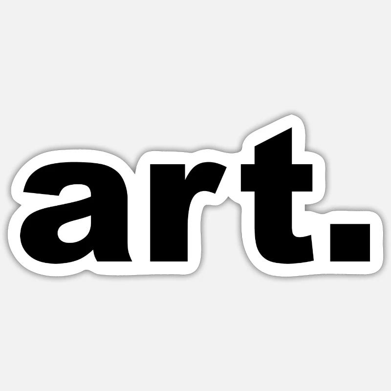 art - Sticker taille S (10 x 10 cm) - blanc mat