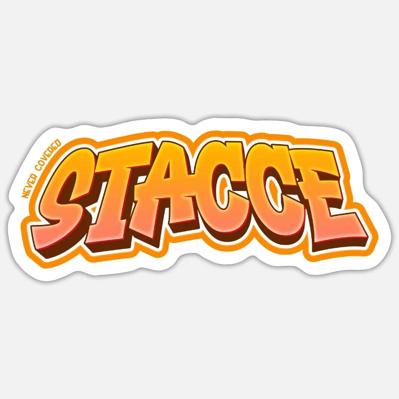Römische Sätze "STACCE" - Sticker Größe S (10 x 10 cm) - Mattweiß
