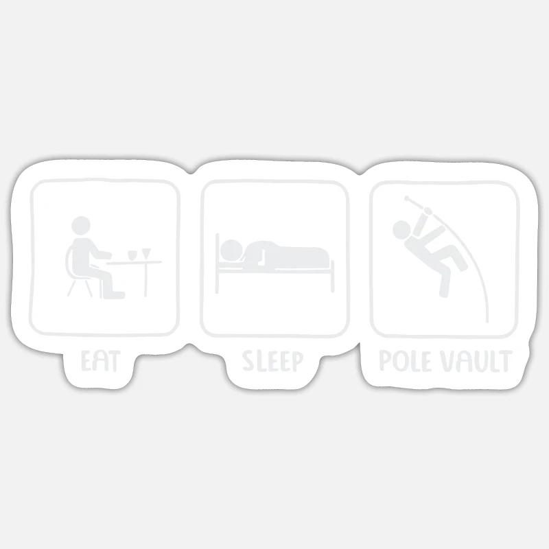 Cadeau de perchiste - Sticker taille S (10 x 10 cm) - blanc mat