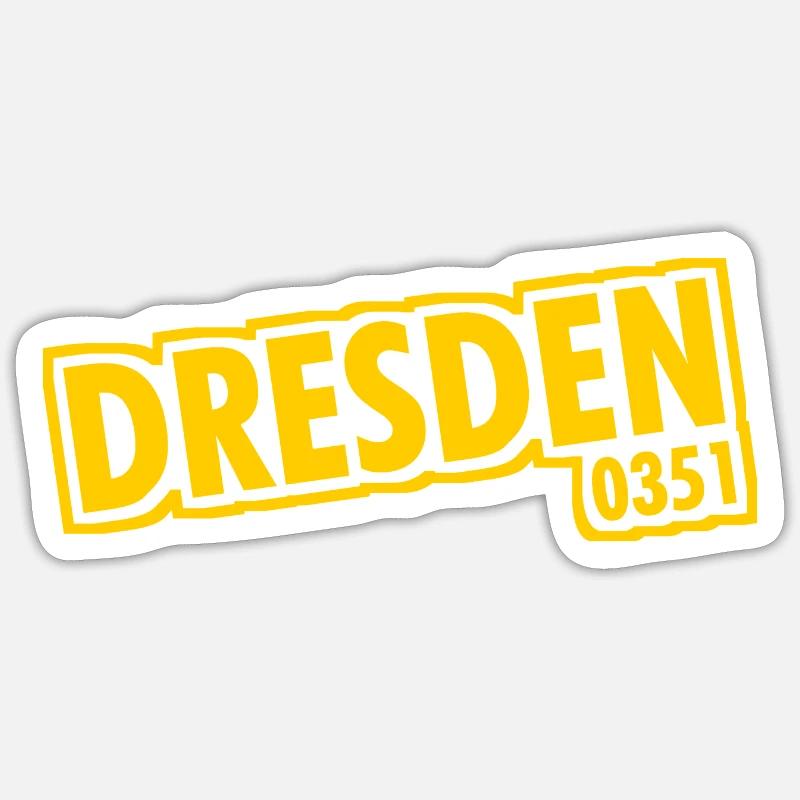 Dresden - 0351 - Area Code - Saxony Sticker size S (10 x 10 cm)