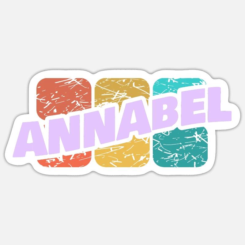 Annabel Annabel - Sticker Größe S (10 x 10 cm) - Mattweiß