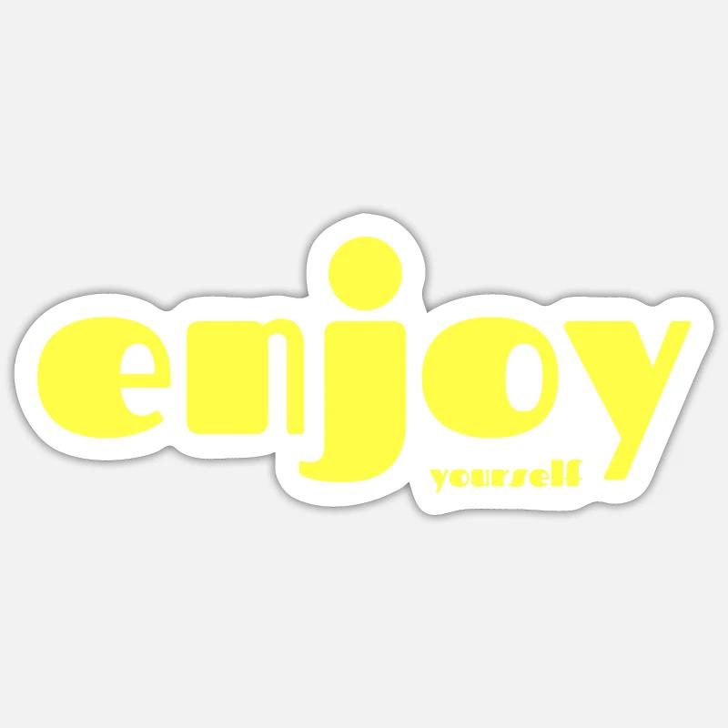 ENJOY yourself ! - Sticker taille S (10 x 10 cm) - blanc mat