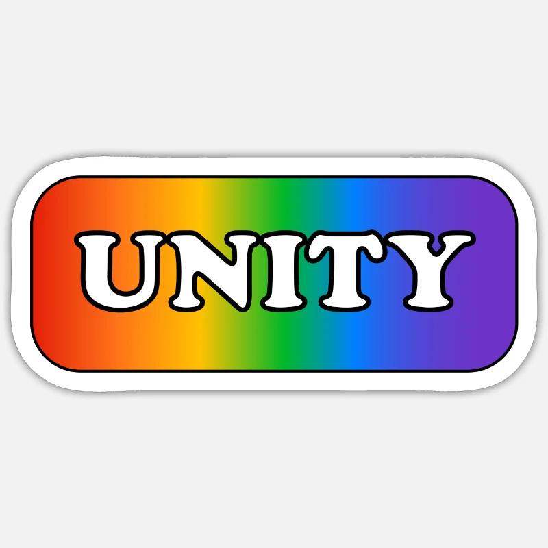 Unity rainbow LGBTQ pride - Sticker size S (10 x 10 cm) - white matte