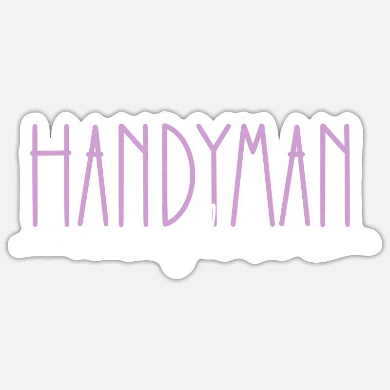 Handwerker stolze Tochter süßes Geschenk - Sticker Größe S (10 x 10 cm) - Mattweiß