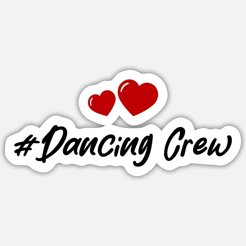 Dancing Crew Heart - Sticker size S (10 x 10 cm) - white matte