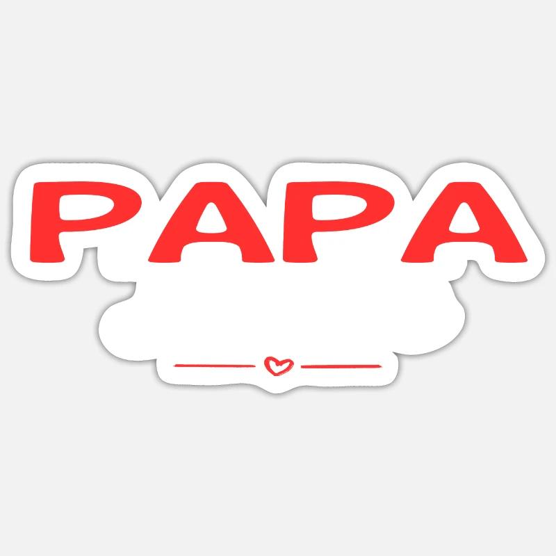 Papa poule - Sticker taille S (10 x 10 cm) - blanc mat