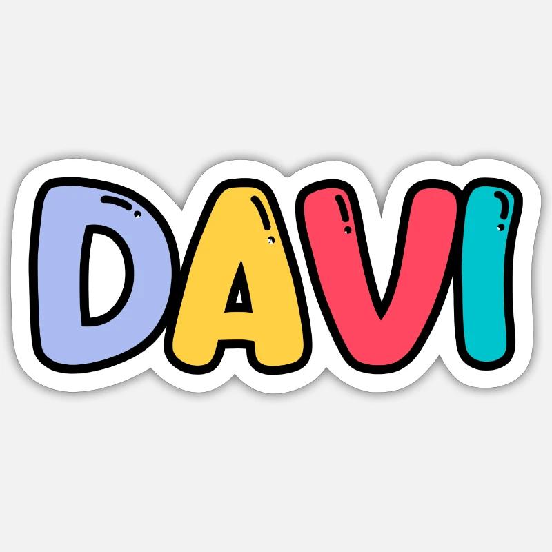 Name - Davi Sticker Größe S (10 x 10 cm)