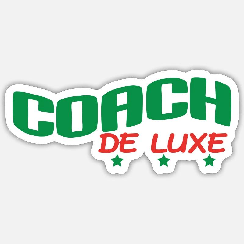 COACH DE LUXE - Sticker taille S (10 x 10 cm) - blanc mat