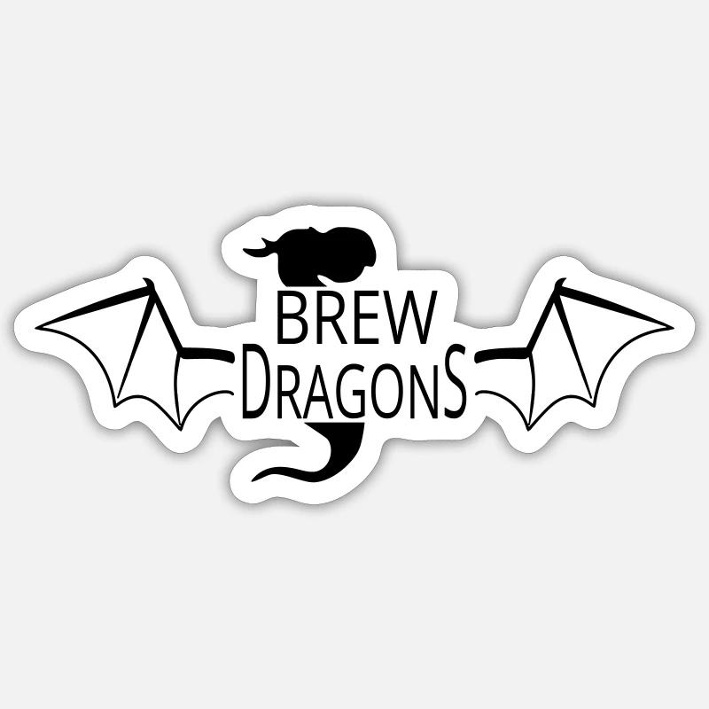 Logo des dragons de brassage Sticker taille S (10 x 10 cm)