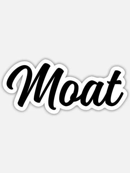 Moat heren tshirt - Sticker maat S (10 x 10 cm) - mat wit