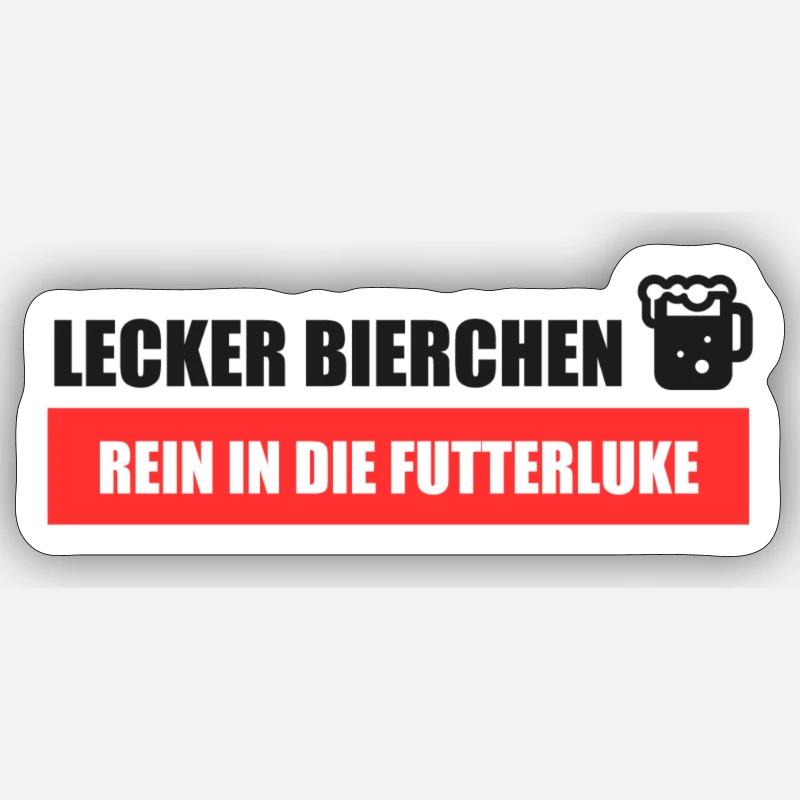 Lecker Bierchen Futterluke Sticker Größe S (10 x 10 cm)