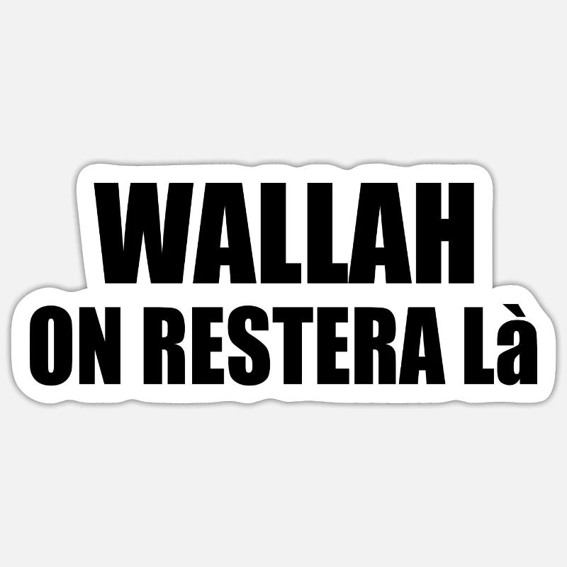 Wallah wird es dabei belassen Sticker Größe S (10 x 10 cm)