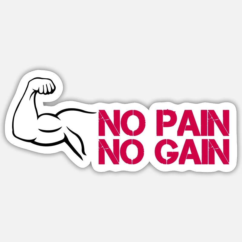 Gain de douleur au biceps Sticker taille S (10 x 10 cm)