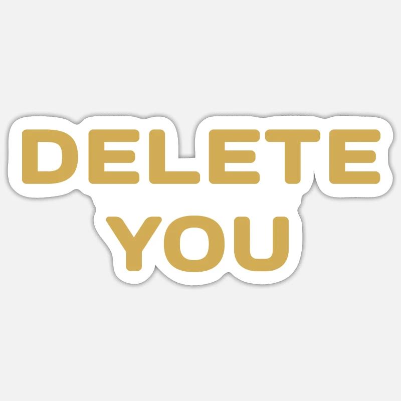 DELETE funny - Sticker size S (10 x 10 cm) - white matte
