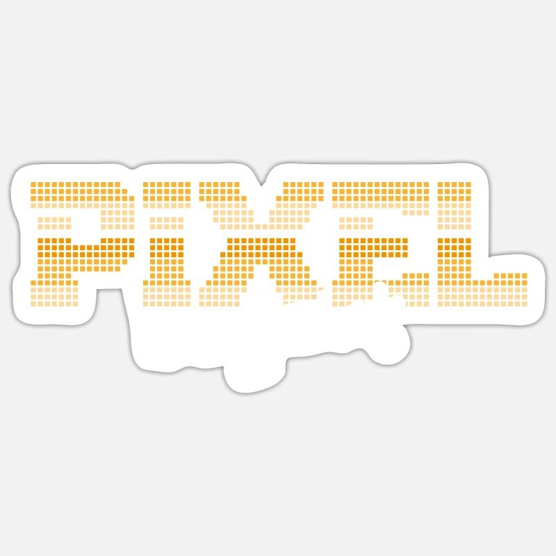 Pixel offert - Sticker taille S (10 x 10 cm) - blanc mat