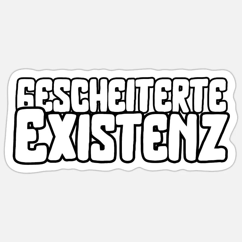 L’existence ratée - Sticker taille S (10 x 10 cm) - blanc mat
