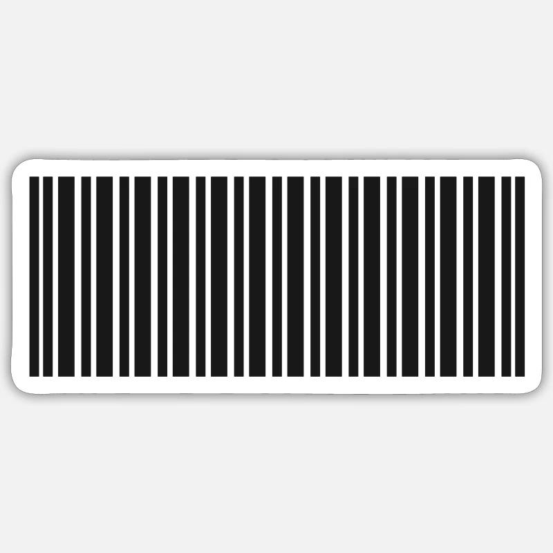 barcode - Sticker size S (10 x 10 cm) - white matte