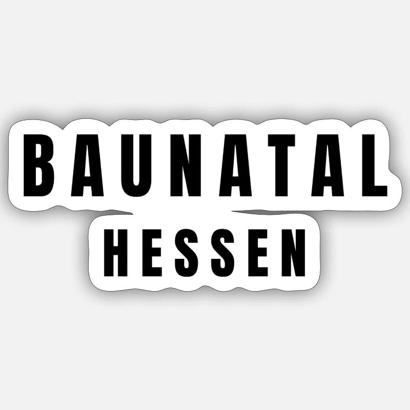 Baunatal Hesse - Sticker taille S (10 x 10 cm) - blanc mat