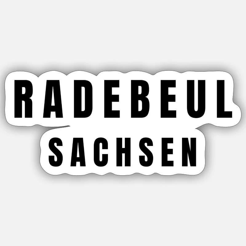 Radebeul, Saxe - Sticker taille S (10 x 10 cm) - blanc mat