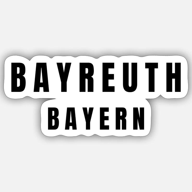 Bayreuth Bavière - Sticker taille S (10 x 10 cm) - blanc mat