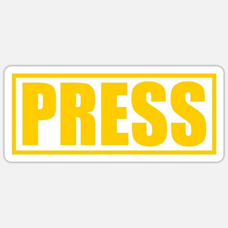 Press press - Sticker size S (10 x 10 cm) - white matte