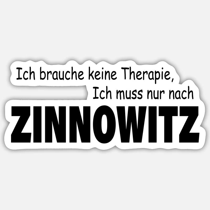 Therapy ZINNOWITZ - Sticker size S (10 x 10 cm) - white matte